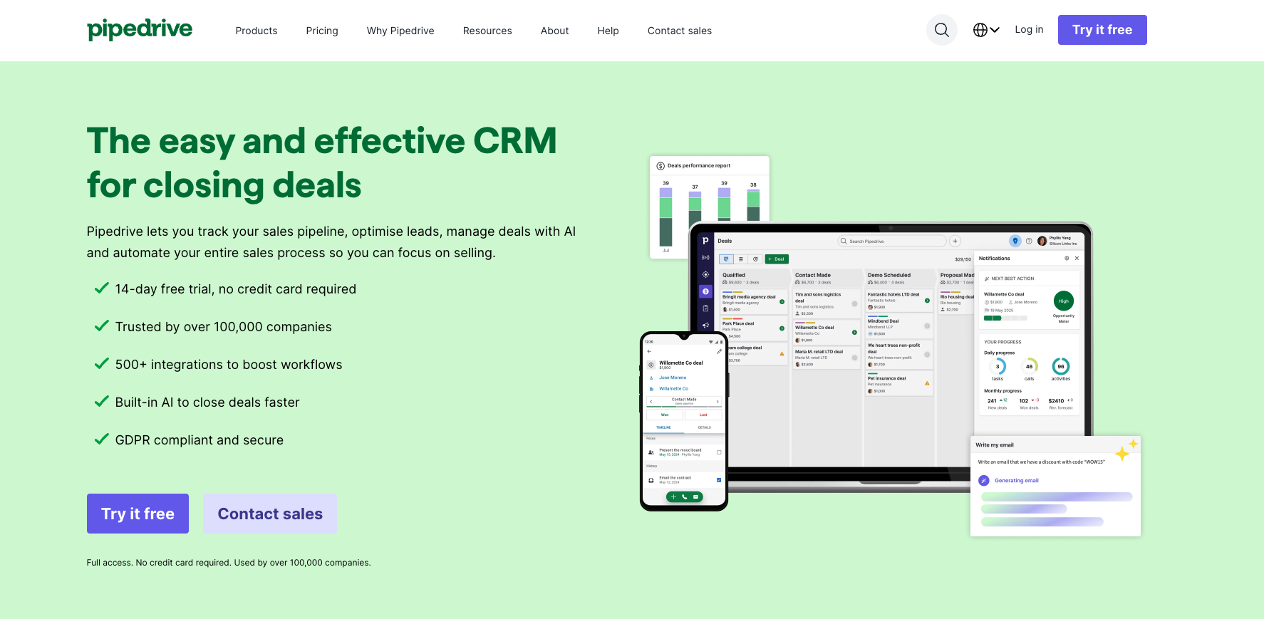 PipeDrive screenshot 1